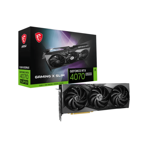 MSI NVIDIA GeForce RTX 4070 SUPER 12G GAMING X SLIM 12GB GDDR6X Graphics Card