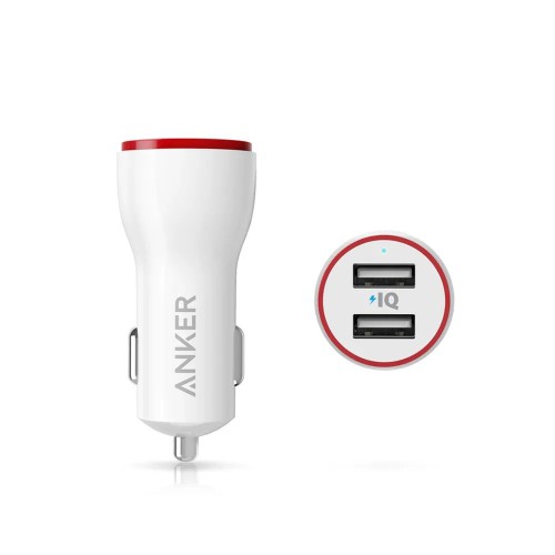 Anker PowerDrive 2 24W 2-Port Car Charger (White) Anker PowerDrive 2 24W 2-Port Car Charger (White)