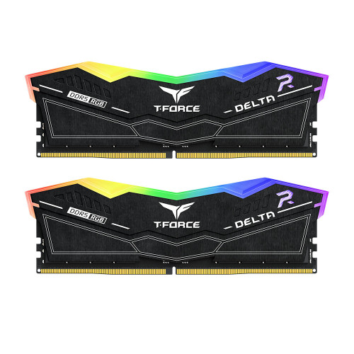 TEAM Delta RGB 16GB(2x8GB) DDR5 5200MHz Gaming Desktop RAM Black