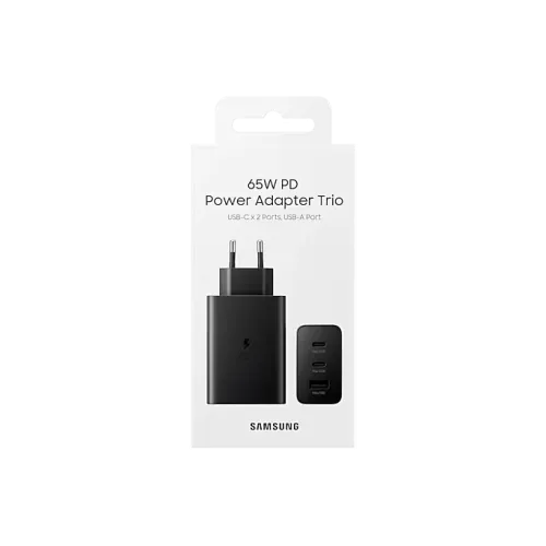 Samsung 65W 3-Port Type-C & Type-A Super Fast Power Adapter