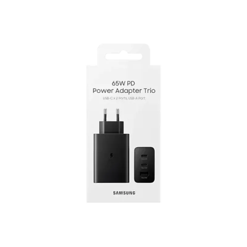 Samsung 65W 3-Port Type-C & Type-A Super Fast Power Adapter