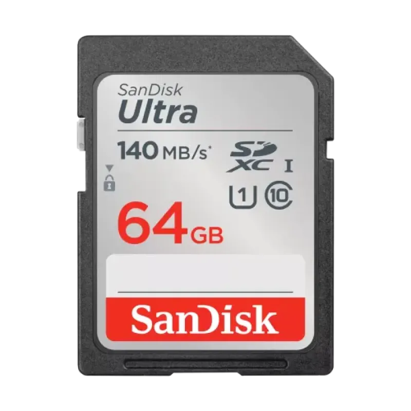 Sandisk Ultra 64GB 140Mbps SDXC UHS-I Memory Card (SDSDUNB-064G-GN6IN)