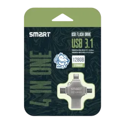 Smart SuperFast SM8 128GB 4-in-1 Metal Body USB 3.1 Pen Drive