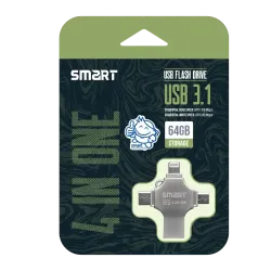 Smart SuperFast SM8 64GB 4-in-1 Metal Body USB 3.1 Pen Drive