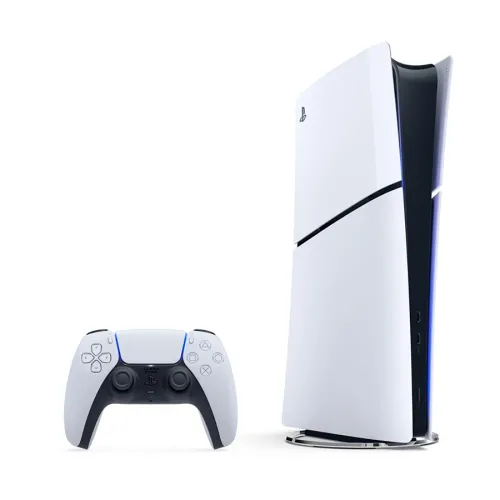 Sony PS5 Slim Digital Edition Black & White Gaming Console with 1x Wireless Controller (No ODD) (UK Edition)