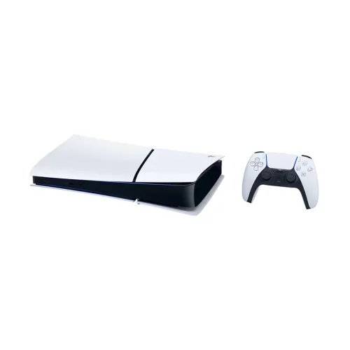 Sony PS5 Slim Digital Edition Black & White Gaming Console with 1x Wireless Controller (No ODD) (UK Edition)