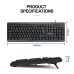 T-WOLF T15 104 Keys USB Wired Keyboard