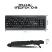 T-WOLF T15 104 Keys USB Wired Keyboard