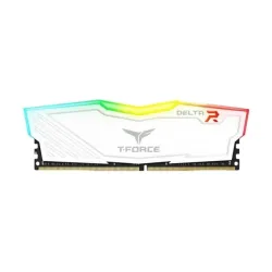 TEAM Delta RGB 8GB DDR4 3200MHz White Heatsink Gaming Desktop RAM