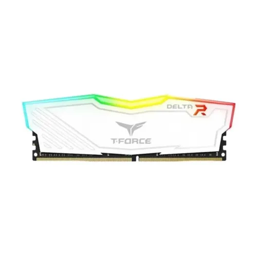 TEAM Delta RGB 8GB DDR4 3200MHz White Heatsink Gaming Desktop RAM