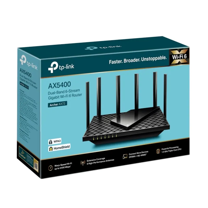 TP-Link Archer AX73 Wireless & Ethernet Dual-Band AX5400 Gigabit Router
