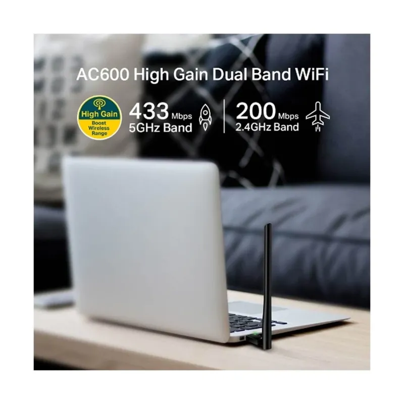 TP-Link Archer T2U Plus AC600 Dual Band Wi-Fi USB Adapter TP-Link Archer T2U Plus AC600 Dual Band Wi-Fi USB Adapter