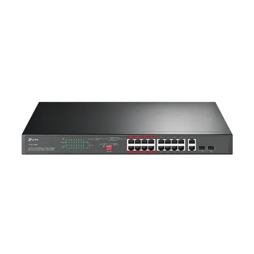 TP-Link TL-SL1218MP 16-Port 10/100Mbps + 2-Port Gigabit Unmanaged PoE Switch