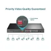 TP-Link TL-SL1218MP 16-Port 10/100Mbps + 2-Port Gigabit Unmanaged PoE Switch