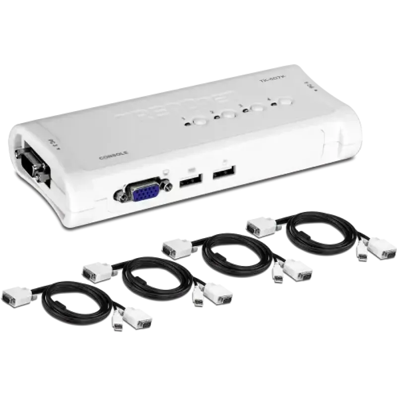 TRENDnet TK-407K 4-Port USB KVM Switch Kit