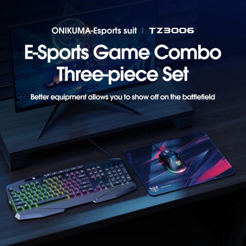 Onikuma TZ3006 3 in1 Gaming combo Onikuma TZ3006 3 in1 Gaming combo