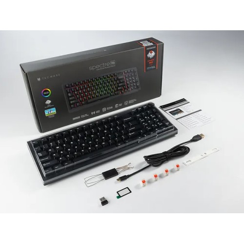 Tecware Spectre 96 Gasket Mounted Mechanical Keyboard with LCD Display (Black)