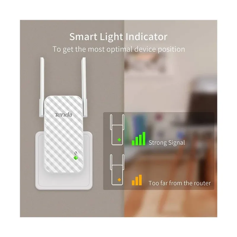 Tenda A9 Wireless N300 Universal Range Extender (2x3dBi Fixed Antenna)