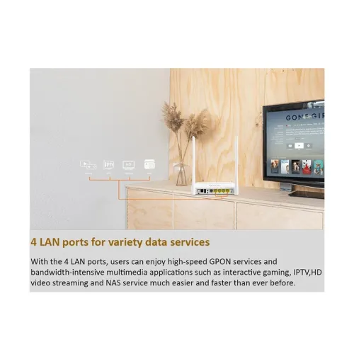 Tenda HG6 N300 Mbps GPON ONT Ethernet Single-Band Wi-Fi Router
