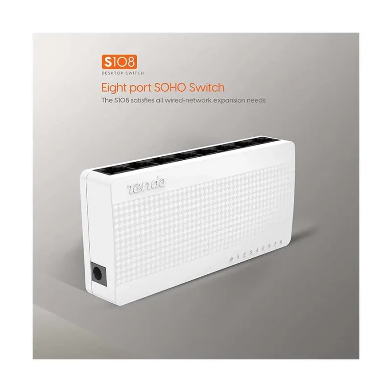Tenda S108 8 Port 10/100 Megabit Desktop Switch