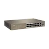 Tenda TEF1118P 19 Port (16 Port 10/100Mbps PoE + 2 Port Gigabit + 1 Port 1000 Base-X SFP) Unmanaged Smart PoE Switch