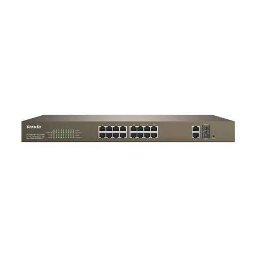 Tenda TEF1218P 18 (16-Port 10/100Mbps + 2 Gigabit) Web Smart PoE Switch
