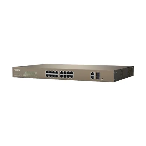 Tenda TEF1218P 18 (16-Port 10/100Mbps + 2 Gigabit) Web Smart PoE Switch