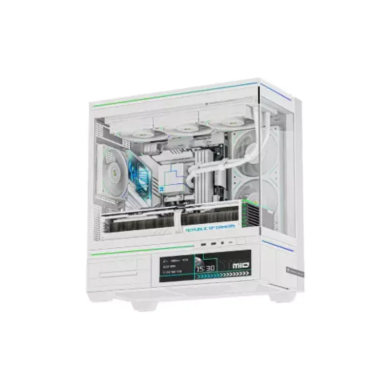 Thermalright M10W Vision Desktop Case with 6.9" LCD Display (White)