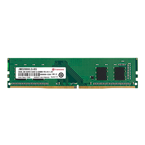 Transcend JetRam 8GB DDR4 3200MHz U-DIMM Desktop RAM Transcend JetRam 8GB DDR4 3200MHz U-DIMM Desktop RAM