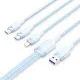 Vention CTRLG 1.5M 120W 3-in-1 USB to Type-C & Lightning & Micro-B Cable