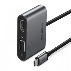 UGreen USB-C to HDMI+VGA Converter with PD Gray