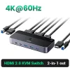 UGREEN CM664 (15707) 2 In 1 Out 4K HDMI KVM Switch