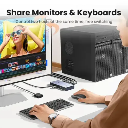 UGREEN CM695 (25962) 2 In 1 Out DisplayPort KVM Switch