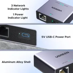 UGREEN NW301 (45311) 1 to 2 Gigabit Ethernet Splitter