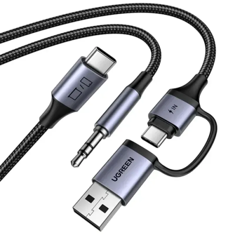 Ugreen CM772 Type-C to Type-C, Type-A & 3.5mm Male Charging & Audio Cable