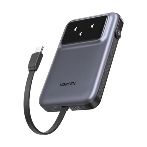 Ugreen PB511 (35603B) Single Cable 10000mAh Black 30W Power Bank with Digital Display