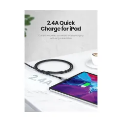 UGREEN US199 (60157) USB Male to Lightning 1.5 Meter Black Data Cable