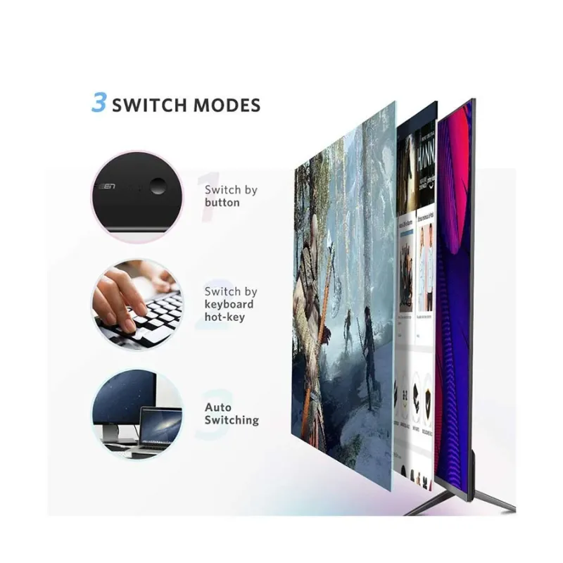 Ugreen CM200 (50744) KVM Black Network Switch