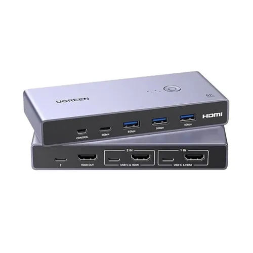 UGREEN CM692 (25961) HDMI KVM Gray Switch with USB Port