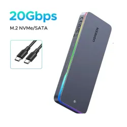 UGREEN CM777 Type C M.2 NVMe SATA SSD Enclosure #25665