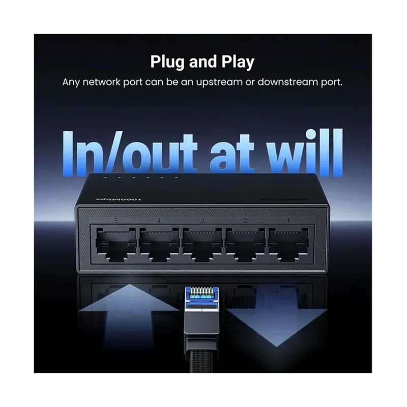 Ugreen CM833 (35492EU) 5-Port (5-Port 10/100/1000 Ethernet) Unmanaged Desktop Switch