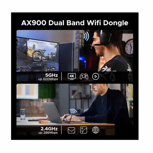 Ugreen CM845 (75109) AX900 Mbps Dual Band Wi-Fi & Bluetooth USB Adapter