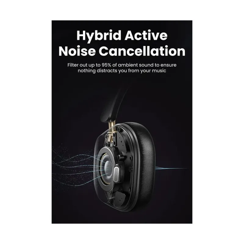 Ugreen HP203 (35757) HiTune Max5c Bluetooth Noise Cancelling Black Headphone Ugreen HP203 (35757) HiTune Max5c Bluetooth Noise Cancelling Black Headphone