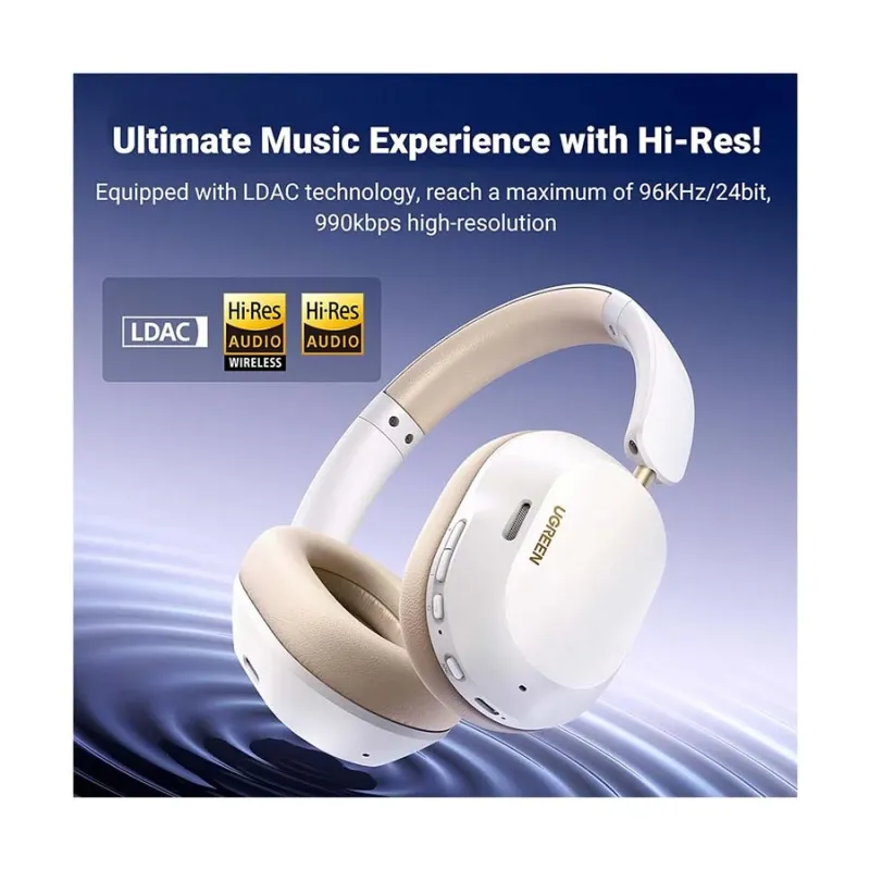 Ugreen HP203 (35758) HiTune Max5c Bluetooth Noise Cancelling White Headphone Ugreen HP203 (35758) HiTune Max5c Bluetooth Noise Cancelling White Headphone