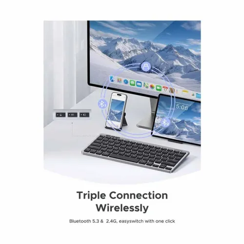 Ugreen K551 (75049) Wireless (Dual Mode) Black Keyboard