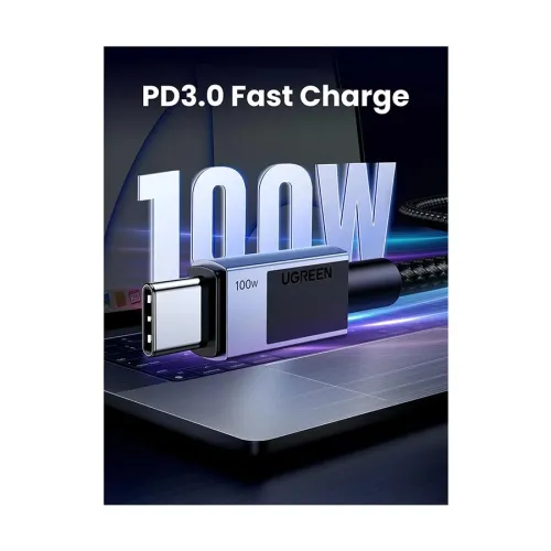 UGREEN L512 (45064) USB Type-C Male to Male 2 Meter Space Gray Data & Charging Cable