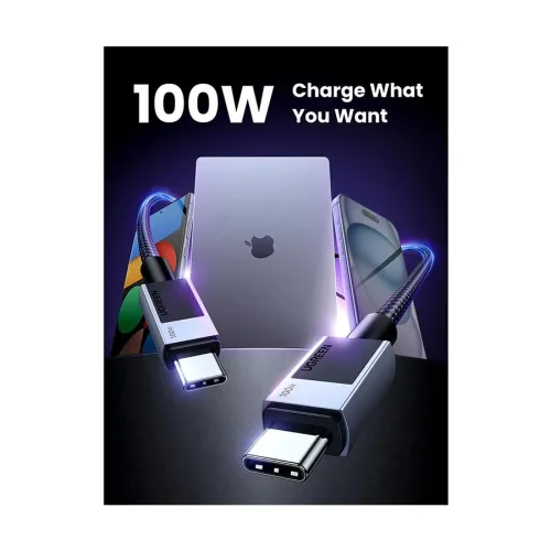 UGREEN L512 (45064) USB Type-C Male to Male 2 Meter Space Gray Data & Charging Cable