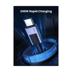 UGREEN L513 (45067) USB Type-C Male to Male 1 Meter Space Gray Data & Charging Cable