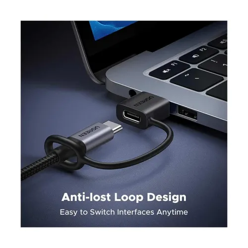 UGREEN LS502 (65332) USB Male to Type-C Female Black Converter