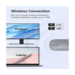 UGREEN MU001 (90373) Gray Silent Portable Wireless Mouse